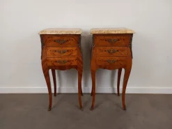 New Pamono Louis XV Style Bedside Tables, 1950s, Set of 2