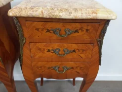 New Pamono Louis XV Style Bedside Tables, 1950s, Set of 2