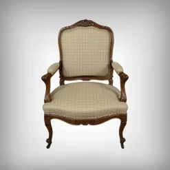 Best Pamono Louis XV Style Beechwood Armchair, Mid-19th Century