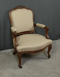 Best Pamono Louis XV Style Beechwood Armchair, Mid-19th Century