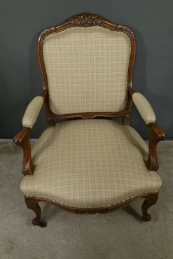 Best Pamono Louis XV Style Beechwood Armchair, Mid-19th Century