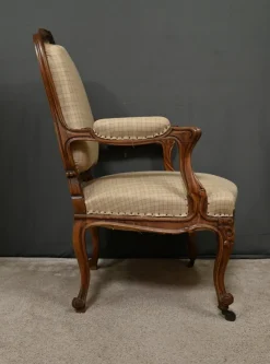 Best Pamono Louis XV Style Beechwood Armchair, Mid-19th Century