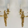 Clearance Pamono Louis XV Style Gilt Bronze Wall Lights, Set of 2