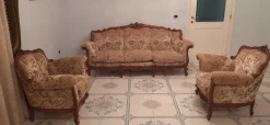 Sale Pamono Louis Xv Style Living Room Sofa and Armchairs from La Permanente Mobili Cantù, 1970s, Set of 3