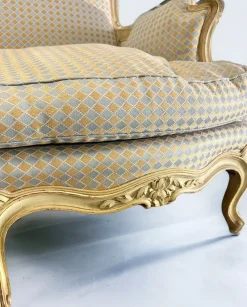Pamono Louis XV Style Living Room in Lacquered Wood, 1900, Set of 3><noscript><img width=