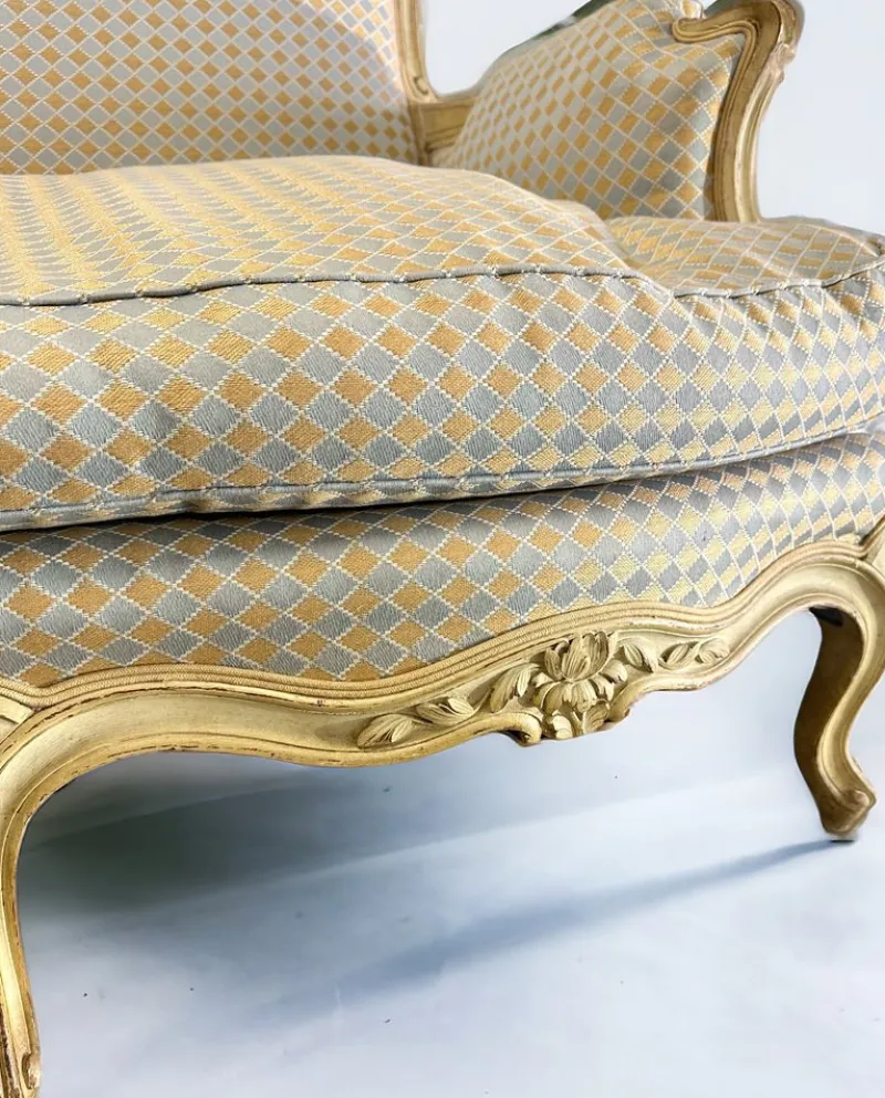 Pamono Louis XV Style Living Room in Lacquered Wood, 1900, Set of 3> Living Room Sets