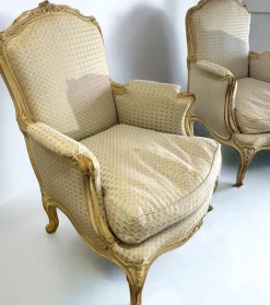 Pamono Louis XV Style Living Room in Lacquered Wood, 1900, Set of 3><noscript><img width=