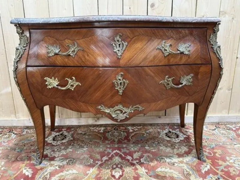 Pamono Louis XV Style Marquetry Chest of Drawers> Dressers, Commodes & Chests
