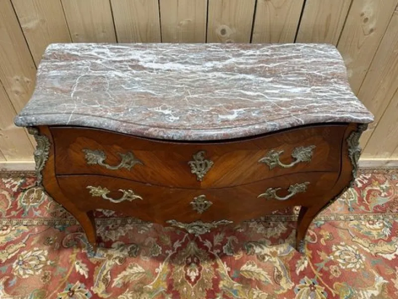 Pamono Louis XV Style Marquetry Chest of Drawers> Dressers, Commodes & Chests