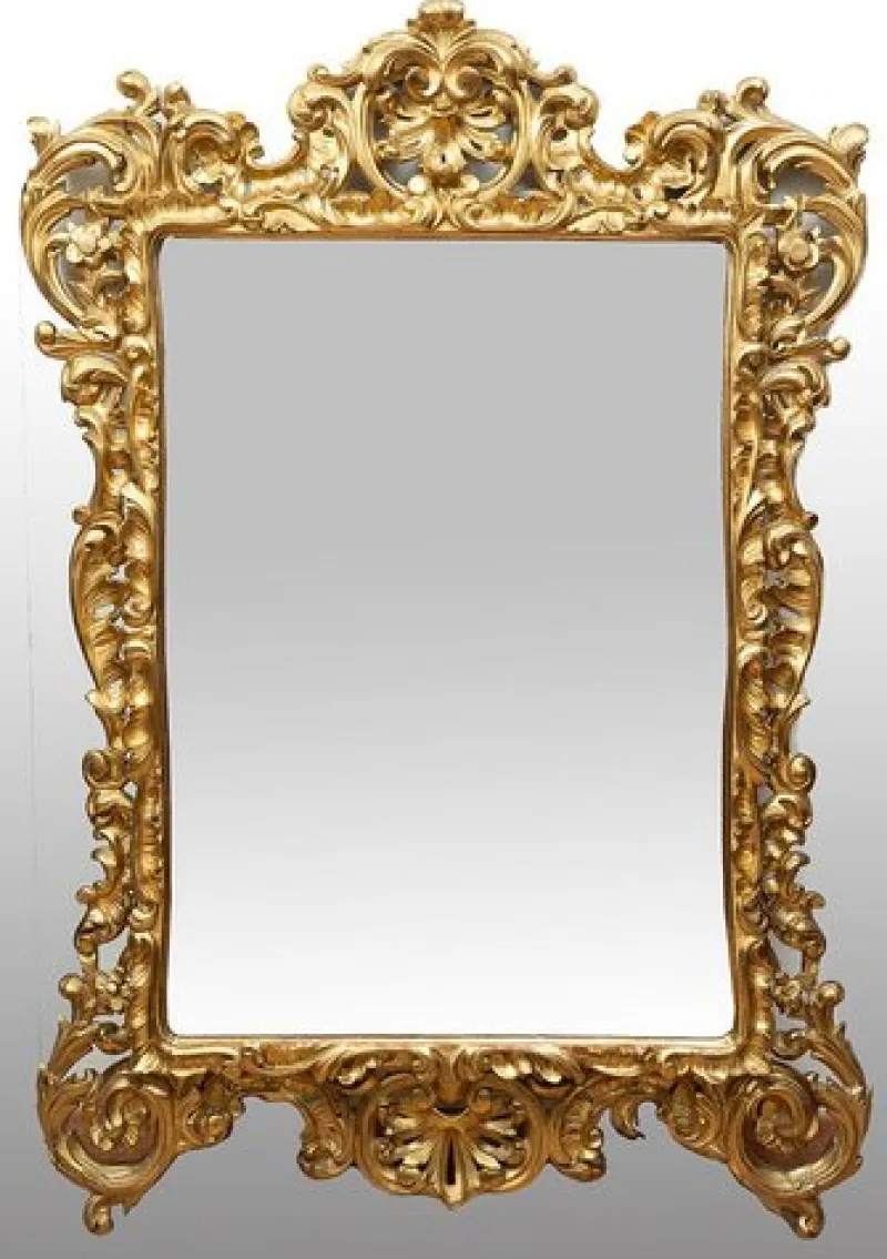 Outlet Pamono Louis XV Style Mirror in Gilded and Carved Wood, Florence, 19th Century