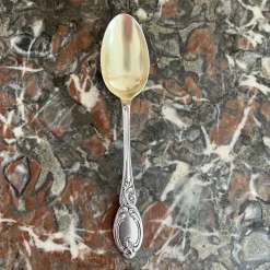 New Pamono Louis XV Style Mocha Spoons in Silver and Vermeil, France, 19th Century, Set of 12