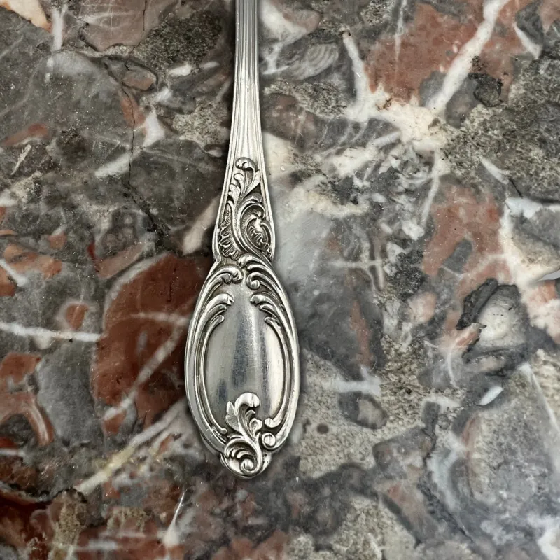 New Pamono Louis XV Style Mocha Spoons in Silver and Vermeil, France, 19th Century, Set of 12