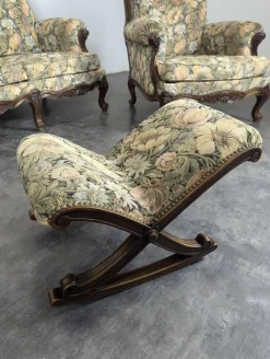 Pamono Louis XV Style Oak Living Room Set, Set of 4><noscript><img width=