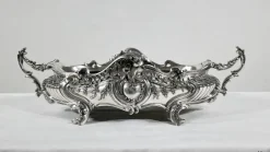 Pamono Louis XV Style Silver Bronze Planter, 19th Century><noscript><img width=
