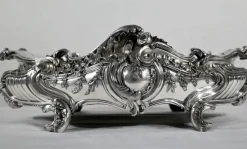 Pamono Louis XV Style Silver Bronze Planter, 19th Century><noscript><img width=