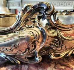 Pamono Louis XV Style Silver Plated Bronze Jardiniere, 1800s><noscript><img width=