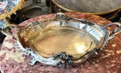 Pamono Louis XV Style Silver Plated Bronze Jardiniere, 1800s><noscript><img width=