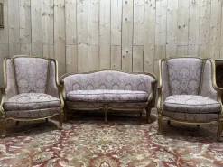 New Pamono Louis XV Style Sofa and Chairs, Set of 3