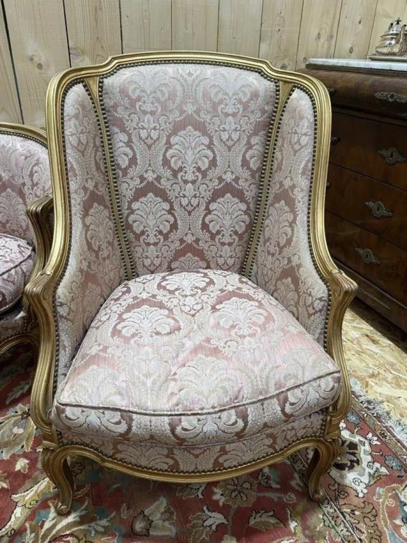 New Pamono Louis XV Style Sofa and Chairs, Set of 3