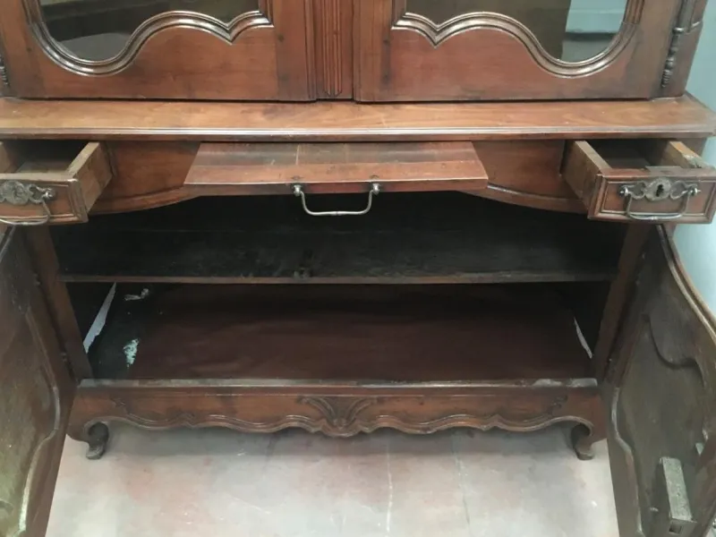 Pamono Louis XV Two-Body Buffet in Walnut, 1700s> Sideboards & Buffets