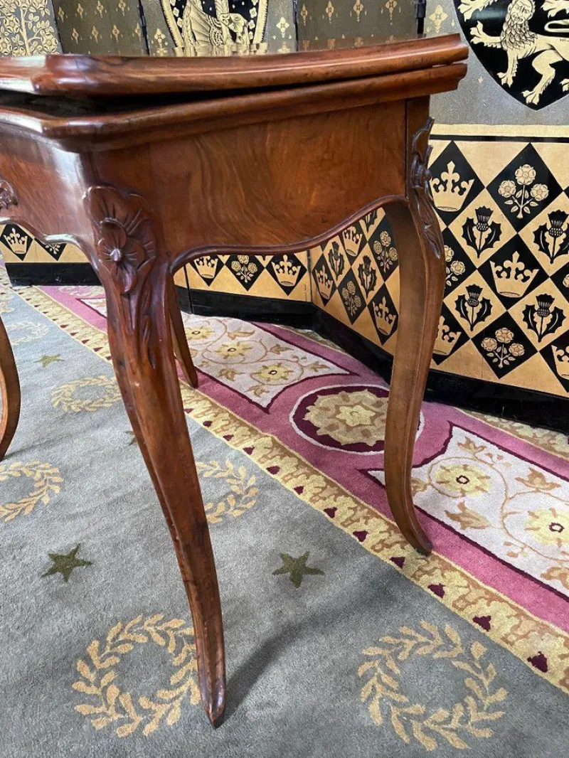 Pamono Louis XV Walnut Games Table> Game Tables