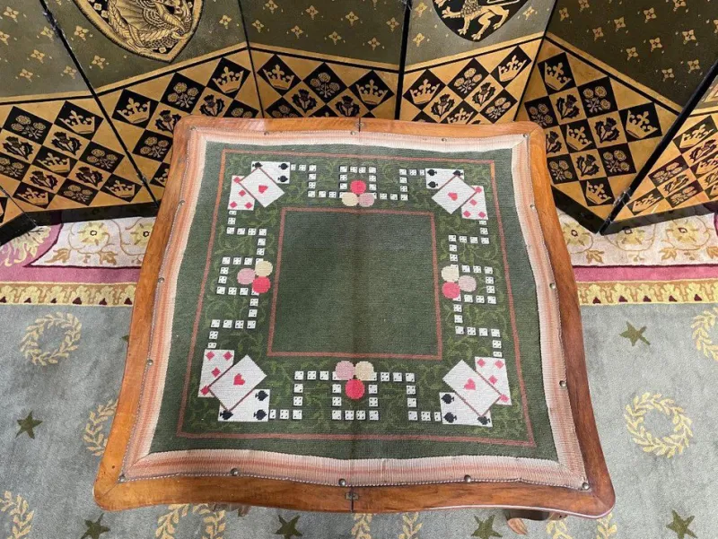 Pamono Louis XV Walnut Games Table> Game Tables