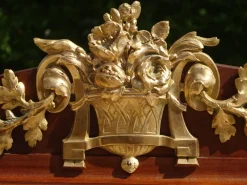 Pamono Louis XVI Bronze and Marquetry Sideboard with Curved Display Case, 1890s><noscript><img width=