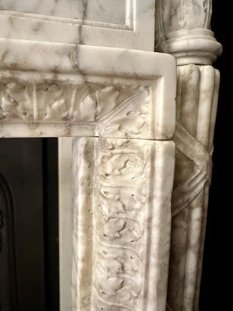 Sale Pamono Louis XVI Calacatta Marble Fireplace Mantel, 1780s