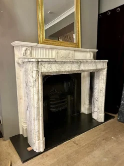 Sale Pamono Louis XVI Calacatta Marble Fireplace Mantel, 1780s
