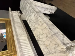 Sale Pamono Louis XVI Calacatta Marble Fireplace Mantel, 1780s