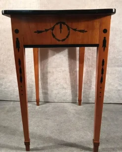 Pamono Louis XVI Cherry Veneer Side Table or Desk with Inlays, Germany, 1780><noscript><img width=