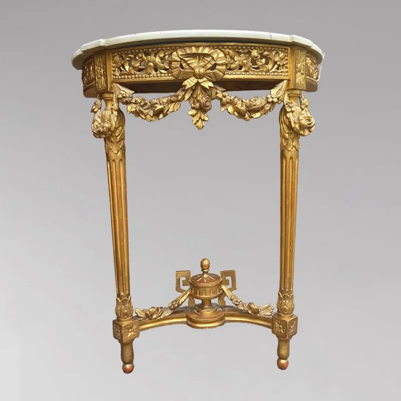 Pamono Louis XVI Demi-Lune Console, 1870s> Console Tables