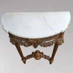 Pamono Louis XVI Demi-Lune Console, 1870s><noscript><img width=