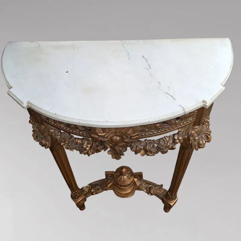 Pamono Louis XVI Demi-Lune Console, 1870s> Console Tables