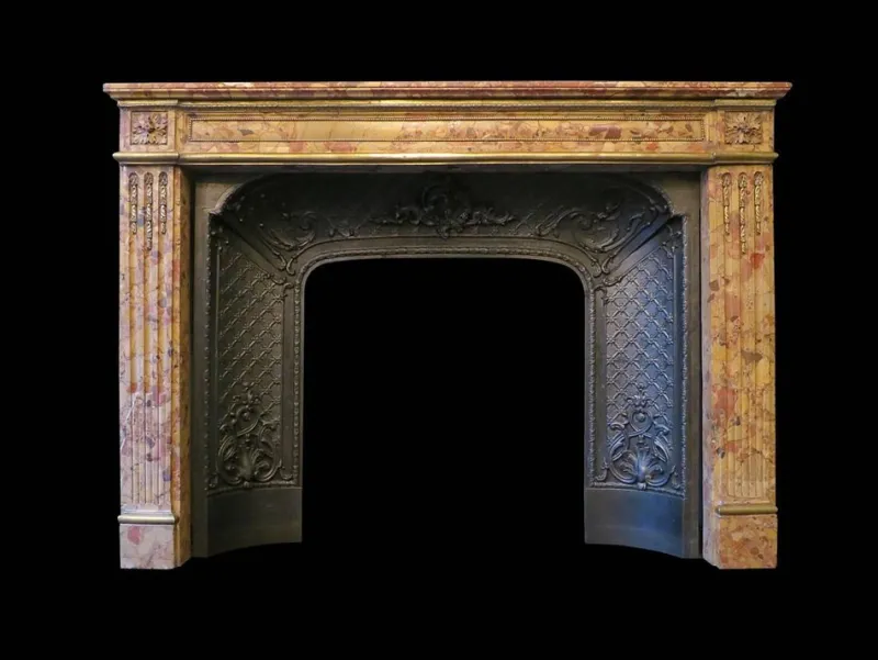 Pamono Louis XVI Fireplace Mantel in Breche Dalepp Marble> Fireplaces And Mantels