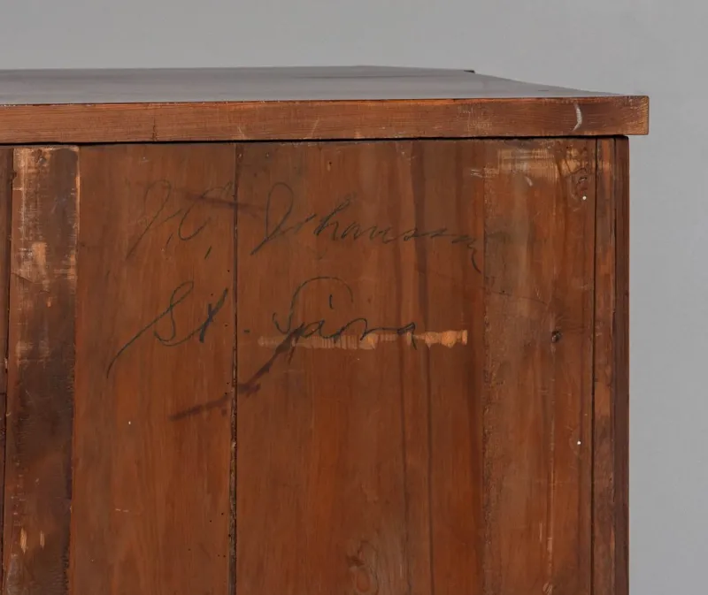 Online Pamono Louis XVI French Mahogany Veneer Cabinet with Brass Inlays, 1790s