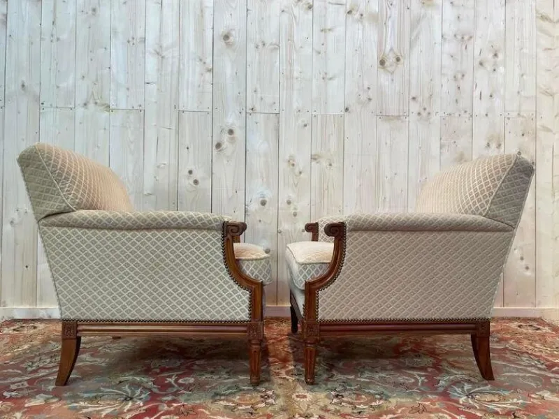 Outlet Pamono Louis XVI Living Room Sofa and Bergeres, Set of 3