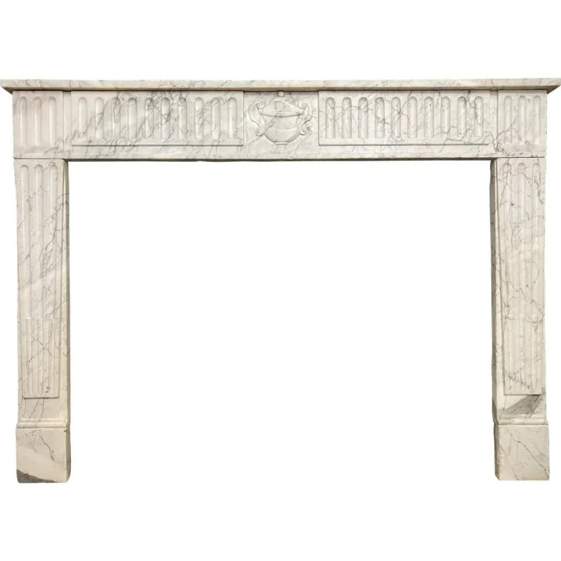 New Pamono Louis XVI Marble Fireplace Mantel, 1790s