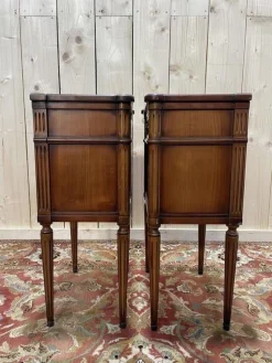 Online Pamono Louis XVI Style Bedside Tables in Cherrywood, Set of 2