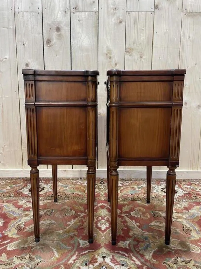 Online Pamono Louis XVI Style Bedside Tables in Cherrywood, Set of 2
