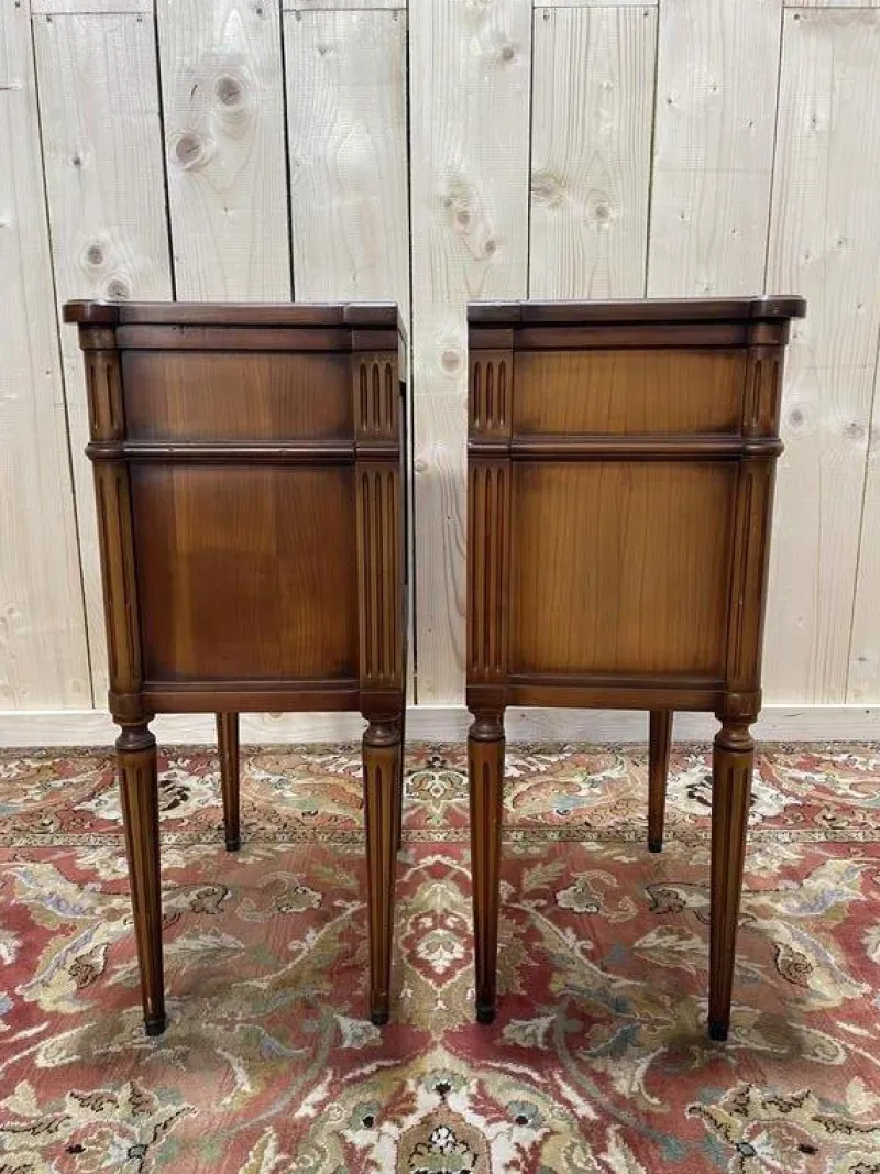 Online Pamono Louis XVI Style Bedside Tables in Cherrywood, Set of 2