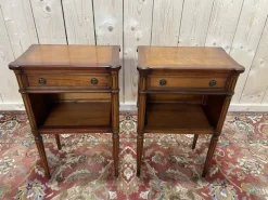 Online Pamono Louis XVI Style Bedside Tables in Cherrywood, Set of 2