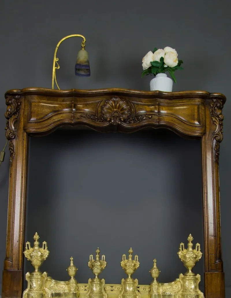 Outlet Pamono Louis XVI Style Bronze Fireplace Set from Charles Casier, Set of 5