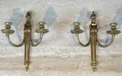 Pamono Louis XVI Style Bronze Wall Lights, Set of 2