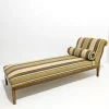Pamono Louis XVI Style Chaise Longue in Wood and Multicolored Fabric with Brass Accessories, 1890s> Daybeds & Chaises Lounges