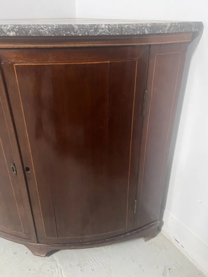 Pamono Louis XVI Style Demi-Lune Corner Cabinet, 19th Century> Sideboards & Buffets