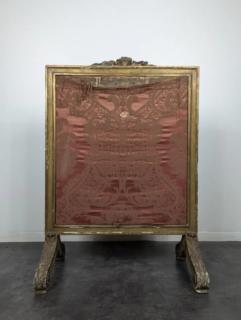 Pamono Louis XVI Style Fire Screen in Gilded Wood> Room Dividers & Screens