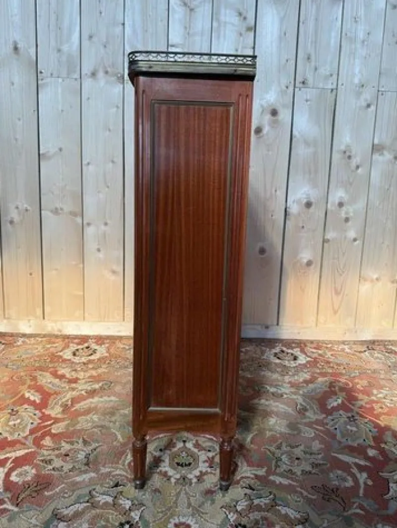 New Pamono Louis XVI Style Mahogany and Carrara Marble Bibus