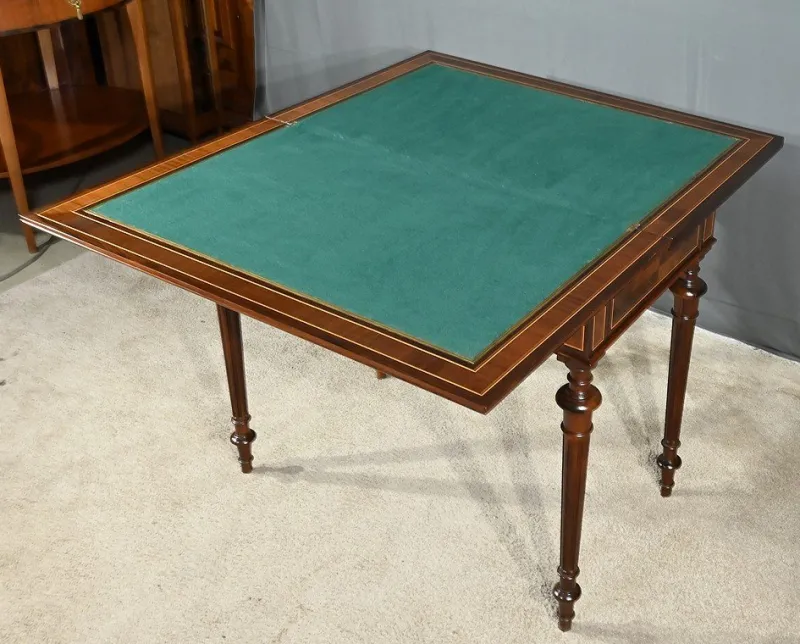 Outlet Pamono Louis Xvi Style Marquetry System Table, Late 19th Century