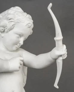 Pamono Louis XVI Style Sculpture of Amor with Bow, Bisque on Gilt Bronze Mount><noscript><img width=